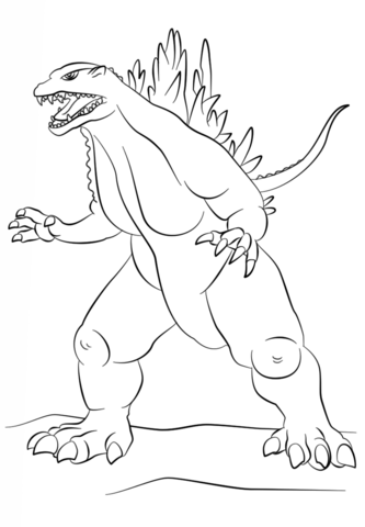 Godzilla 2000 Coloring Page